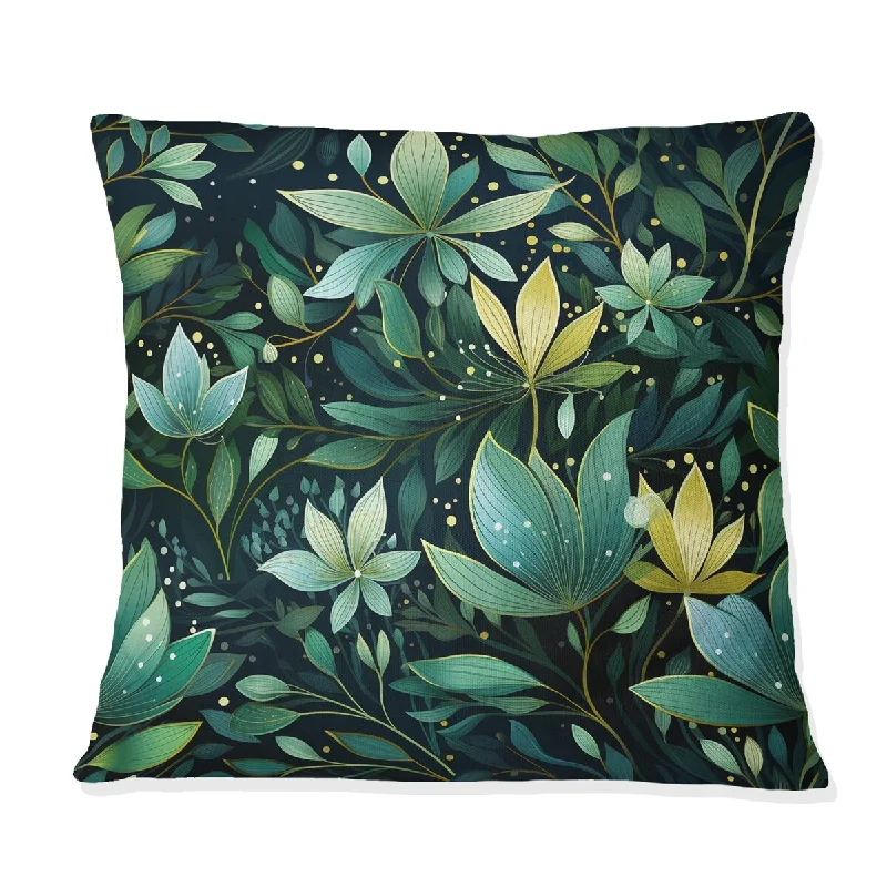 Designart "Natures Meditation Mediation" Botanical Printed Throw Pillow