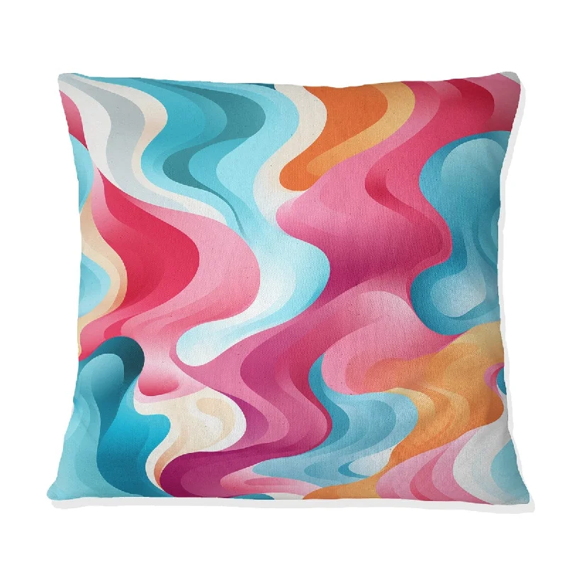 Designart "Popart Bubblegum Mirage II" Geometric Printed Throw Pillow