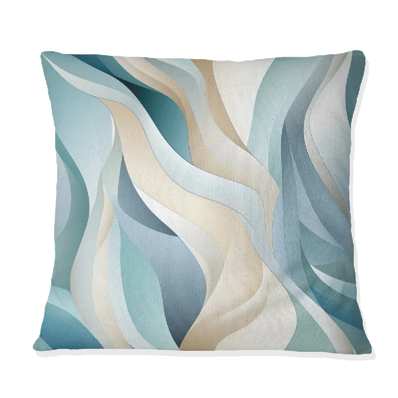 Designart "Serene Structures III" Geometric Printed Throw Pillow