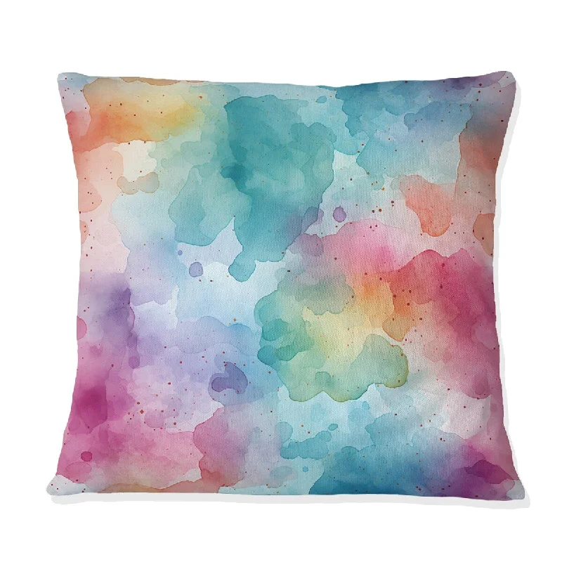 Designart "Serene Watercolor" Abstract Printed Throw Pillow