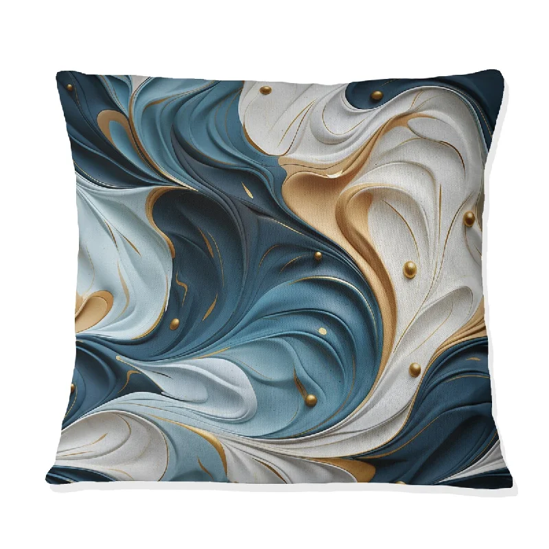 Designart "Tribal Fusion Marble Pattern II" Marble Printed Throw Pillow