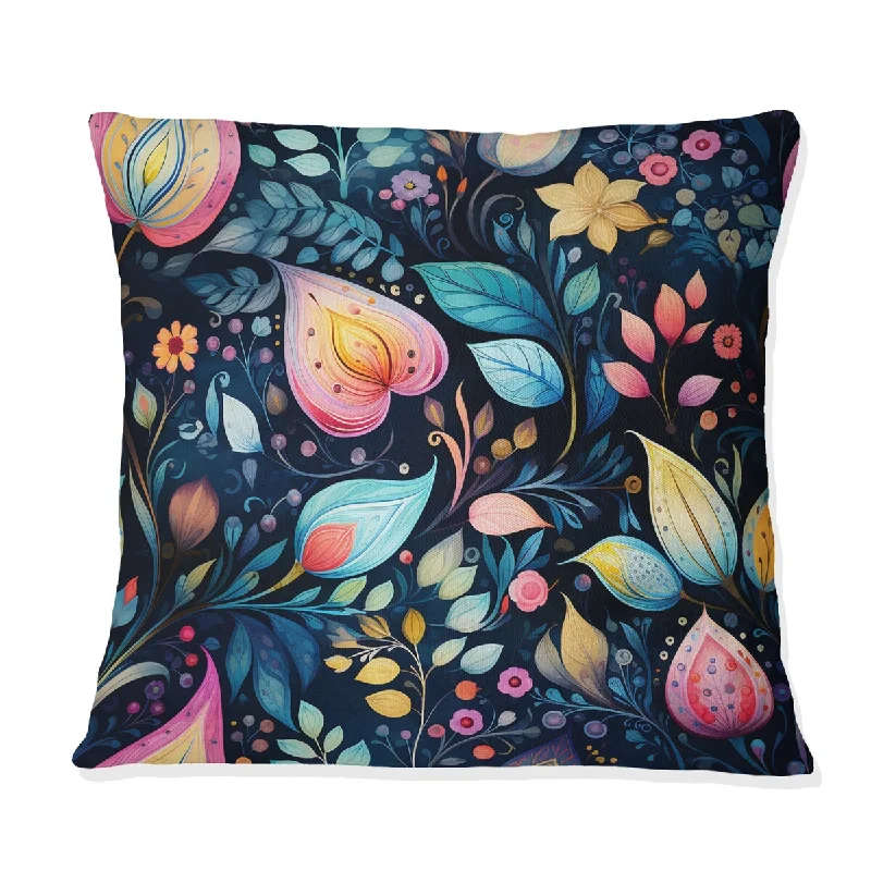 Designart "Watercolor Dreams Paisley Pattern I" Paisley Printed Throw Pillow