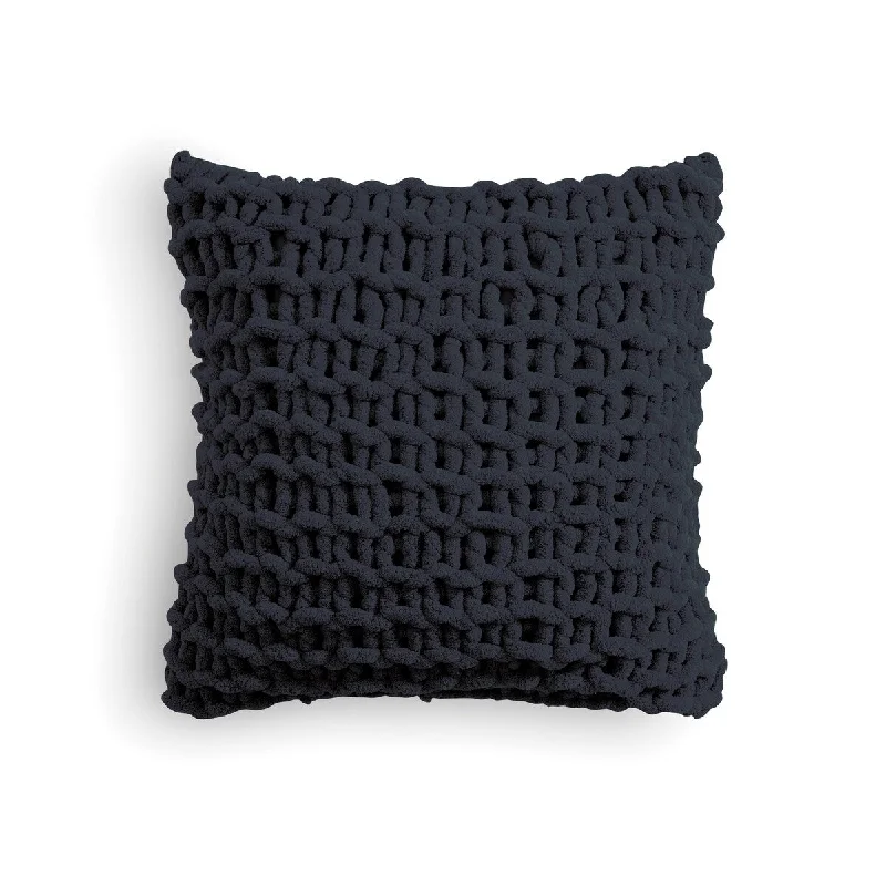 DKNY Chunky Knit Decorative Pillow - Jet Black