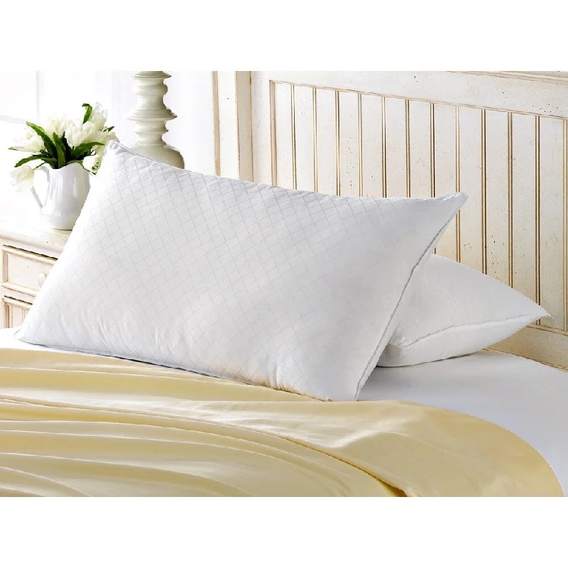 Ella Jayne Exquisite Hotel Diamond Jacquard Gel Filled Soft Pillow (Set of 2)