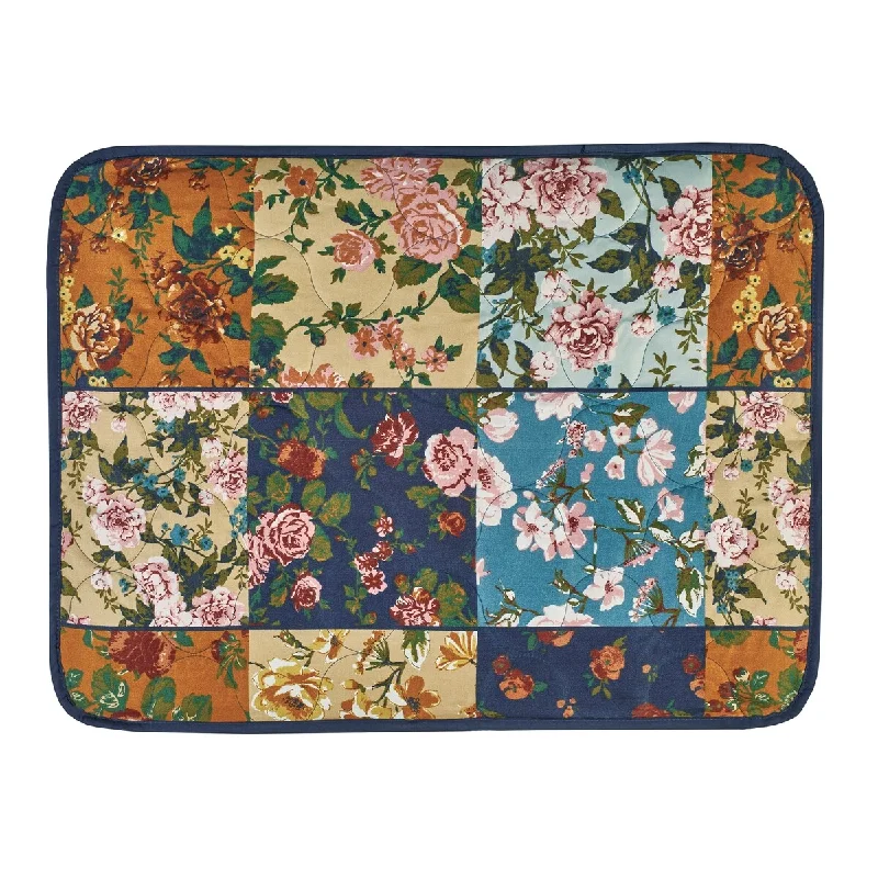 Floral Patchwork Memoir Polyester Pillow Shams - Set of 2