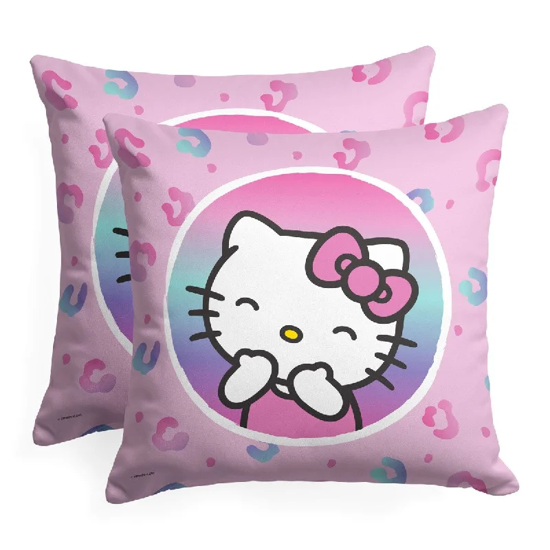 Hello Kitty Giggle Kitten Printed Throw Pillow - Pink