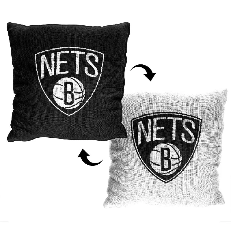 Invert Nets 2Pk Double Sided Jacquard Pillow - Black