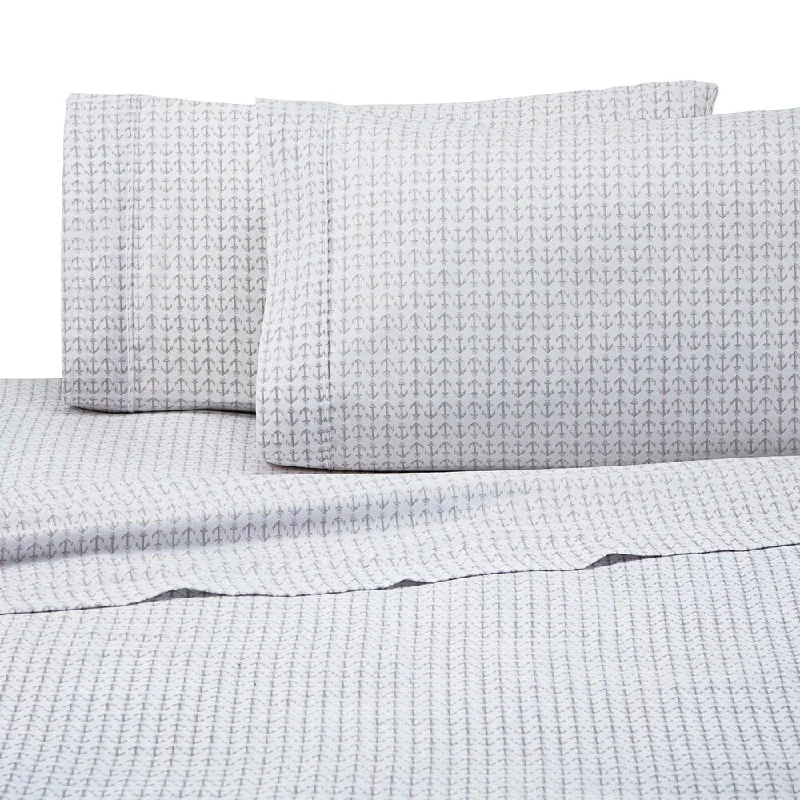 IZOD Anchors 6-Piece Grey Sheet Set