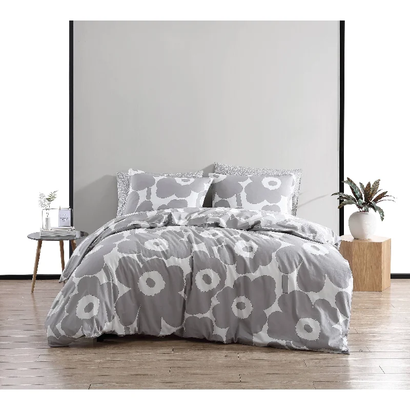 Marimekko Unikko Coton Grey Comforter Set