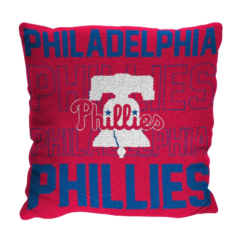 MLB 130 Phillies Stacked Pillow - Red