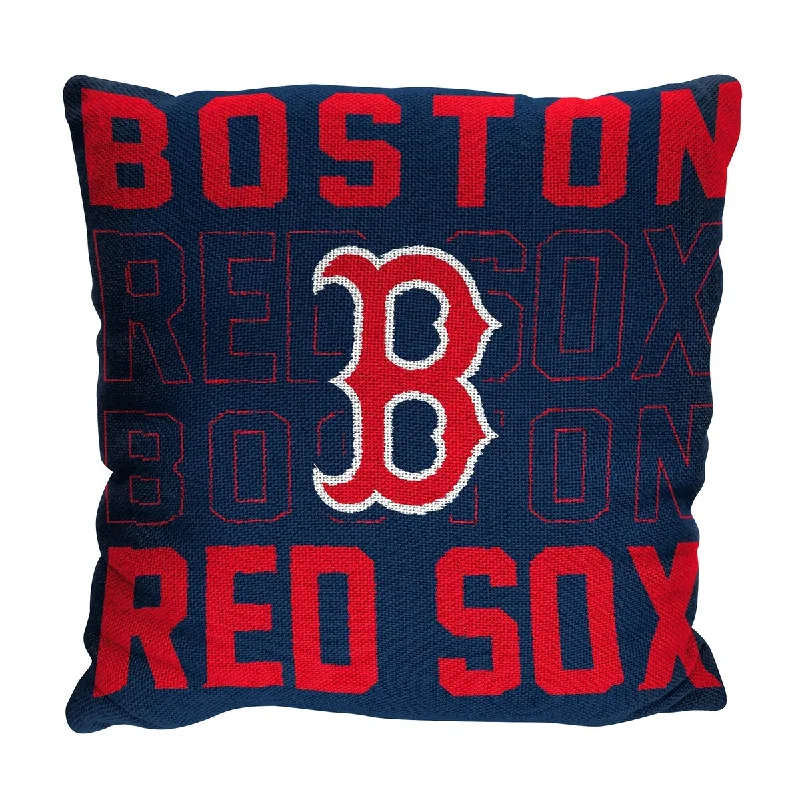 MLB 130 Red Sox Stacked Pillow - Blue