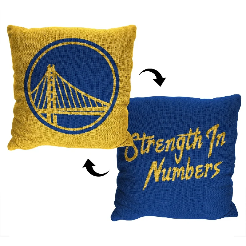 NBA Invert Warriors 2Pk Double Sided Jacquard Pillow - N/A