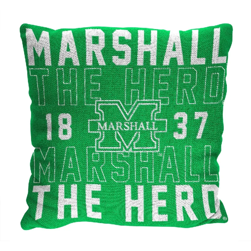 NCAA Marshall Thundering Herd Stacked 20 Inch Pillow