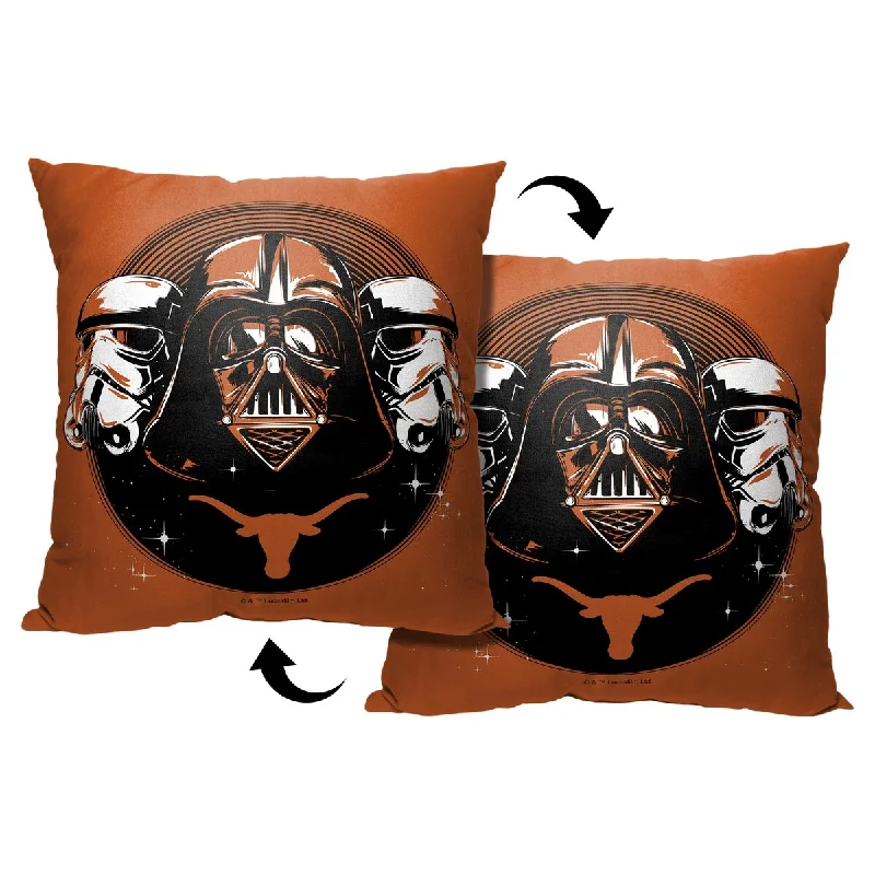 NCAA Star Wars Cobranding Recruit Texas Printed Throw Pillow - Orange