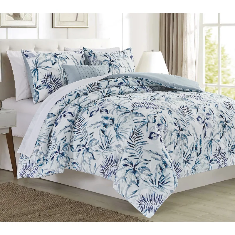 Sonya Comforter Set Blue King