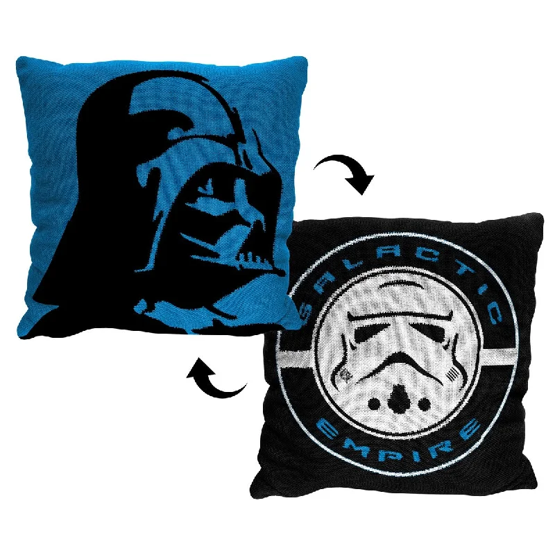 Star Wars Classic Darth Vader Empire 2Pk Double Sided Jacquard Pillow - Blue