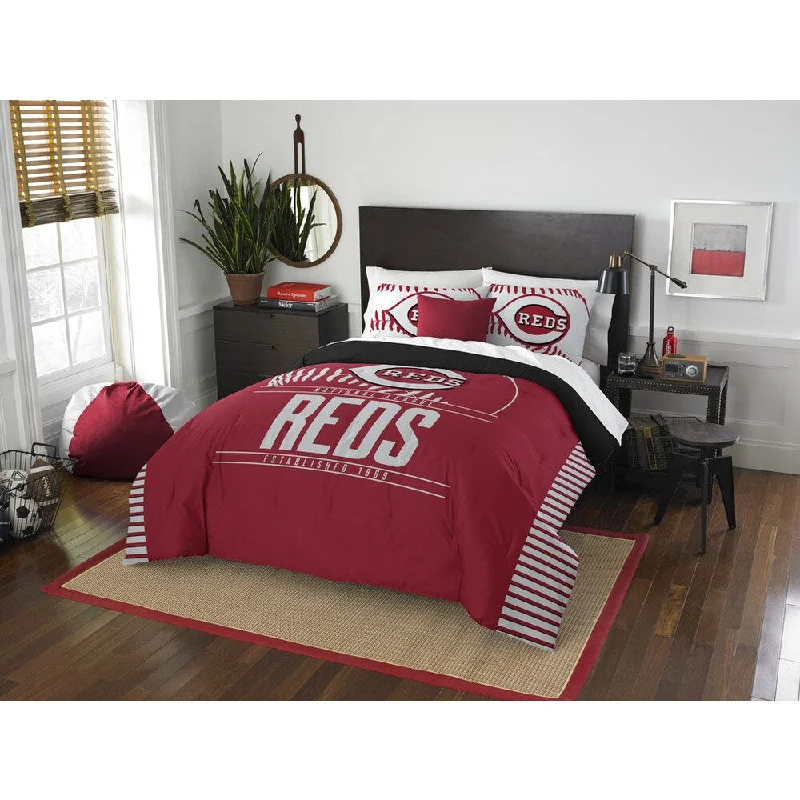 The Northwest Co Reds Grandslam Multicolored Polyester Full/Queen 3-piece Comforter Set