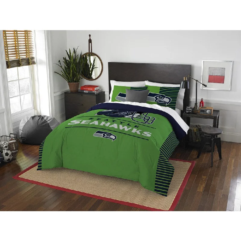 The Northwest Company NFL Seattle Seahawks Draft Full/Queen 3-piece Comforter Set