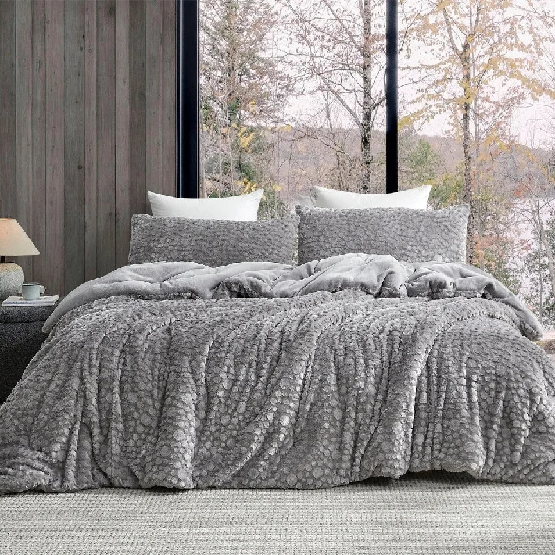 Tons of Texture - Coma Inducer® Oversized Comforter Set - Space Gray