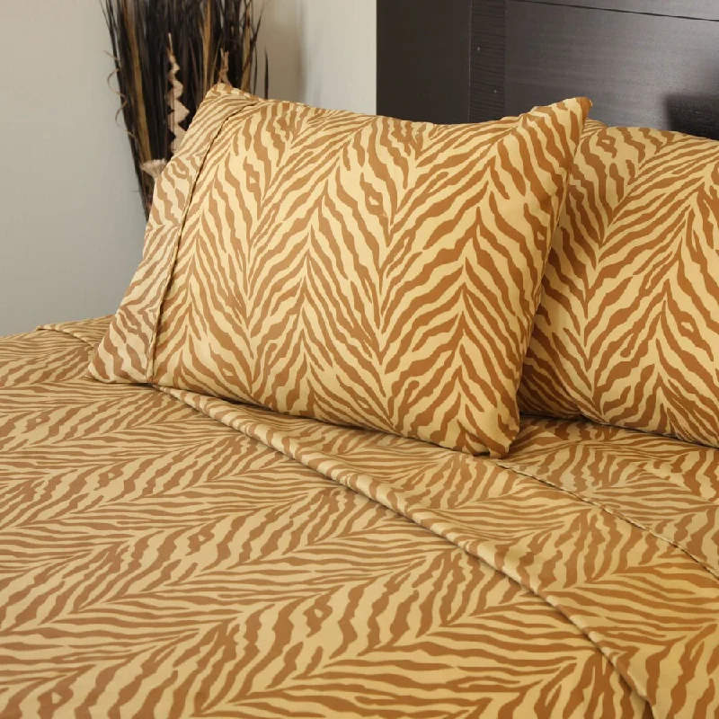 Winsor Home Series 1200 Thread Count Sheet Set Tiger Print