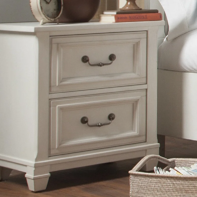 Brookefield 2 Drawer Cotton White Nightstand