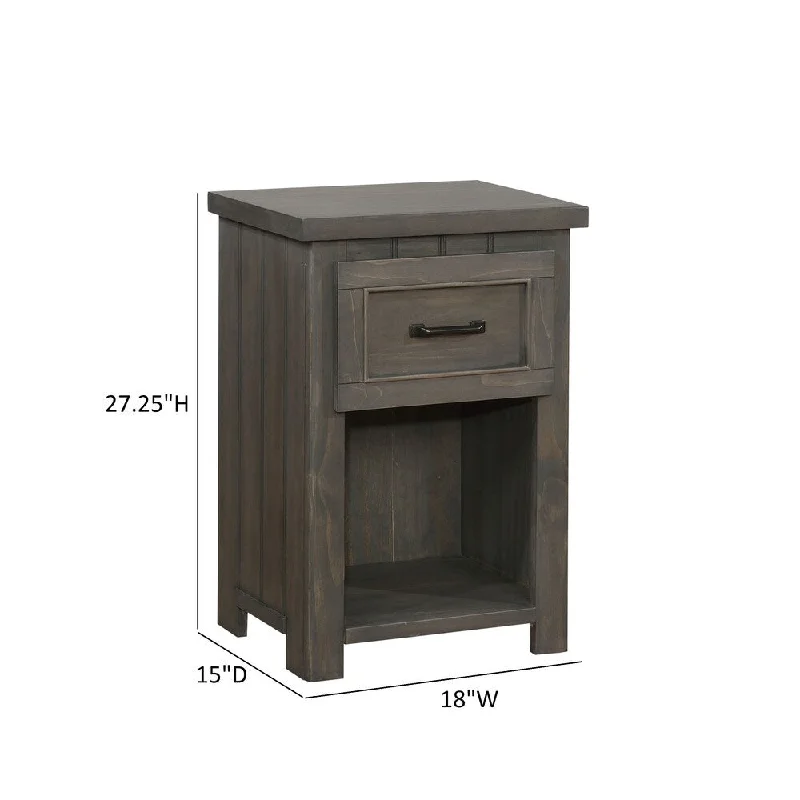 Coaster Furniture Napoleon Gunsmoke 1-drawer Nightstand with USB Ports