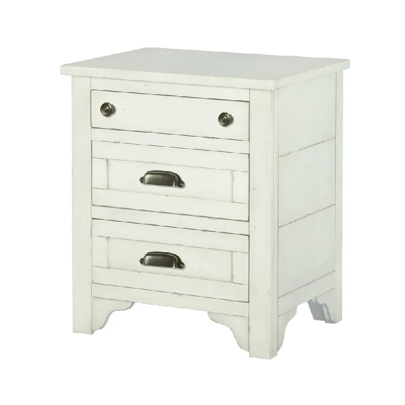 Coventry Lane Antique White 3-Drawer Nightstand