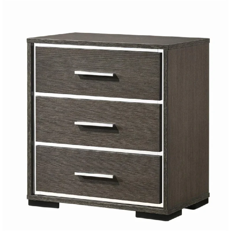 Escher 3 Drawer Nightstand