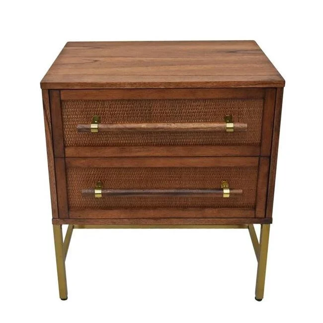 Hopper Studio Avery Natural Two-Drawer Nightstand