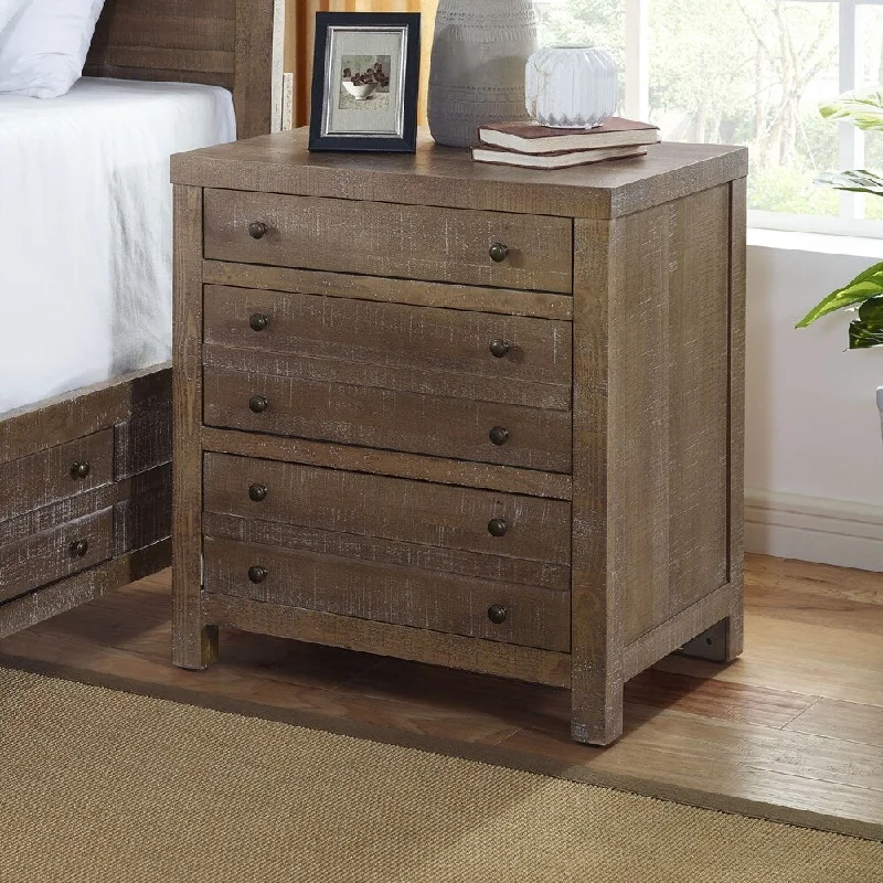 Steve Silver Seville 3-Drawer Smokey Caramel Nightstand